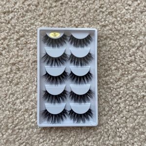 5 PAIRS 3D NATURAL MINK FALSE EYELASHES